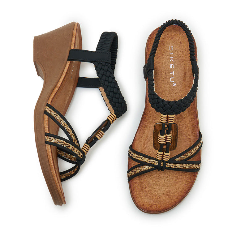 SIKETU | Women's Bohemian Wedge Heel Sandals