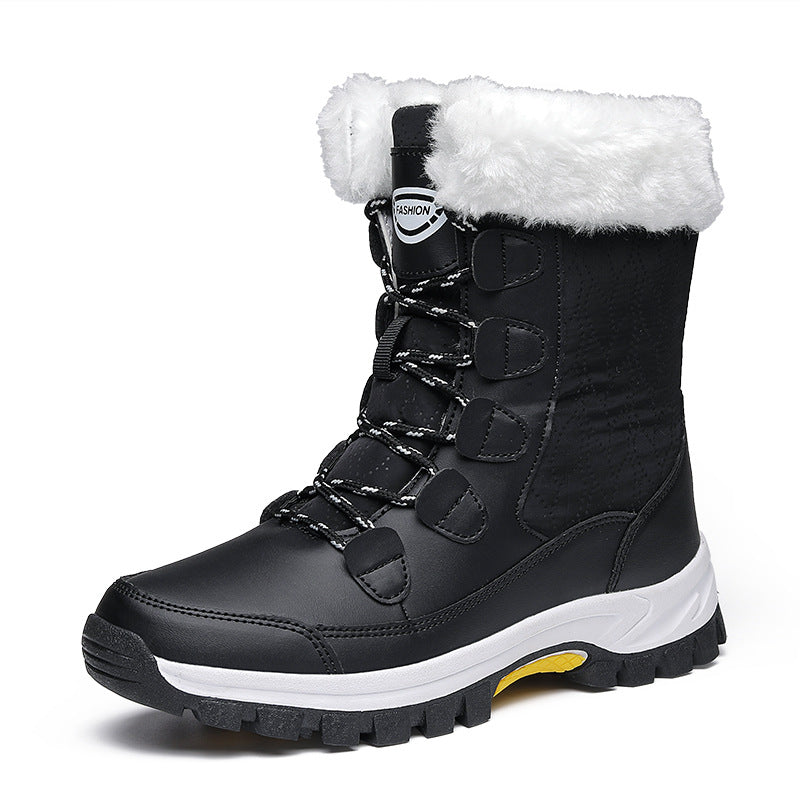 Women's Mid Calf Fur Lined Outdoor Walking Snow Boots