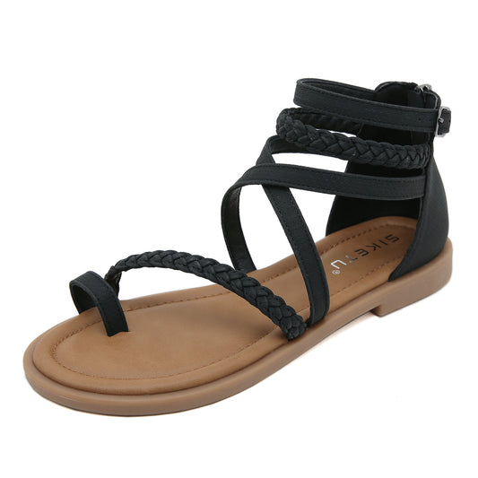 SIKETU | Strappy Flip Flops Closed Heel Gladiator Sandals