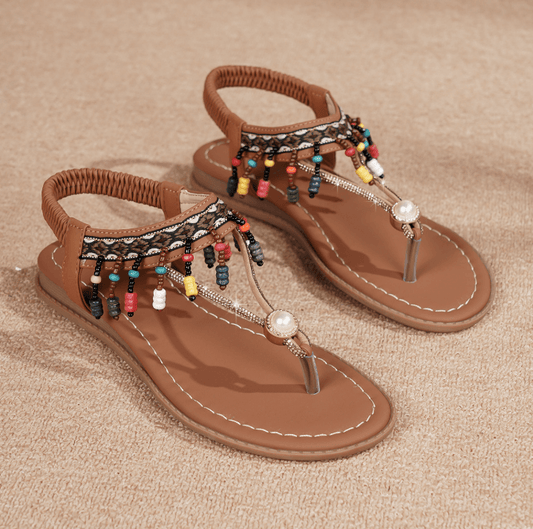 Women's Boho Beads Decorated Sandals
