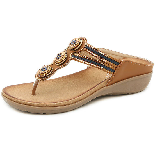 Boho Vintage Beaded Comfortable Vacation Seaside Beach Shoes