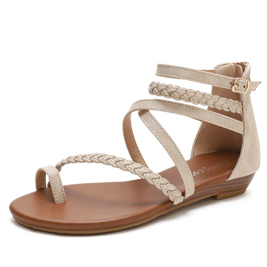 Strappy Flip Flops Closed Heel Gladiator Sandals