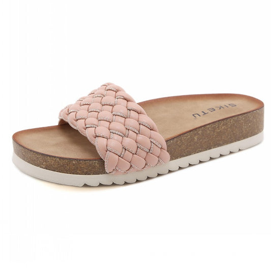 Weave Cork Slide Sandals for Women