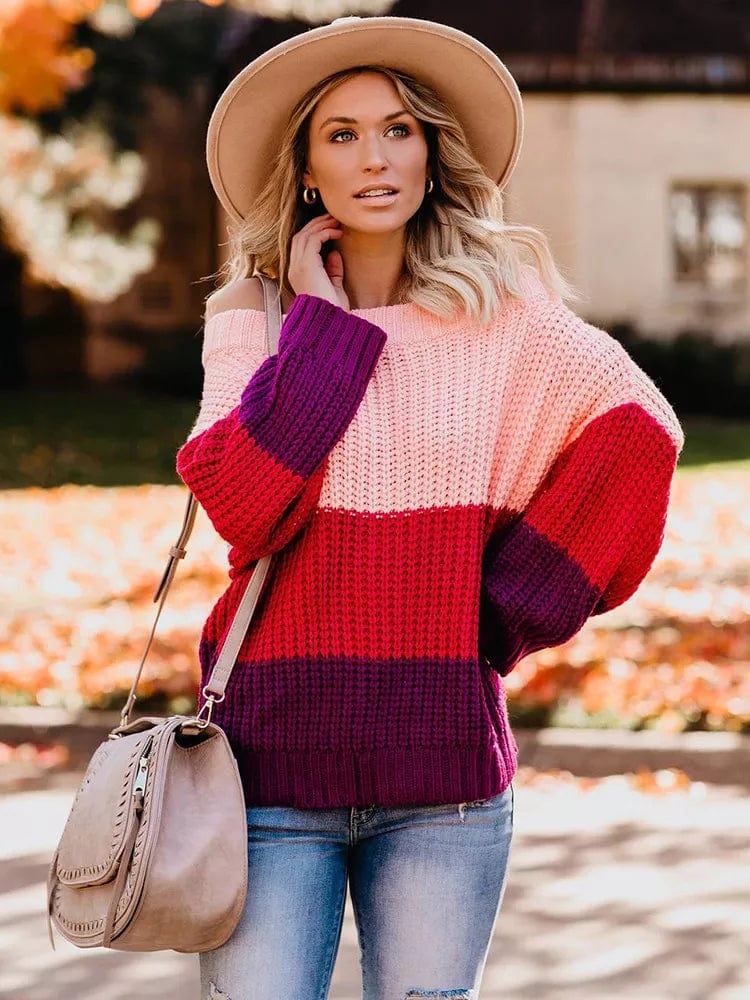 Large Striped Bohemian Sweater