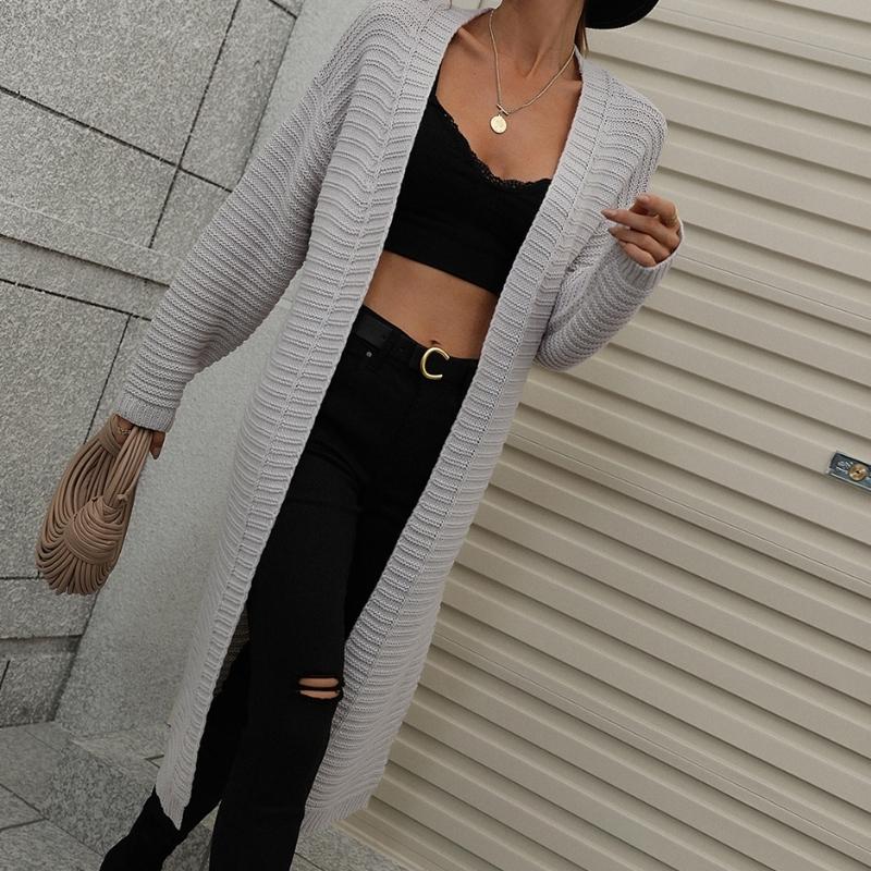 Women's Long Buttonless Chunky Knit Cardigan