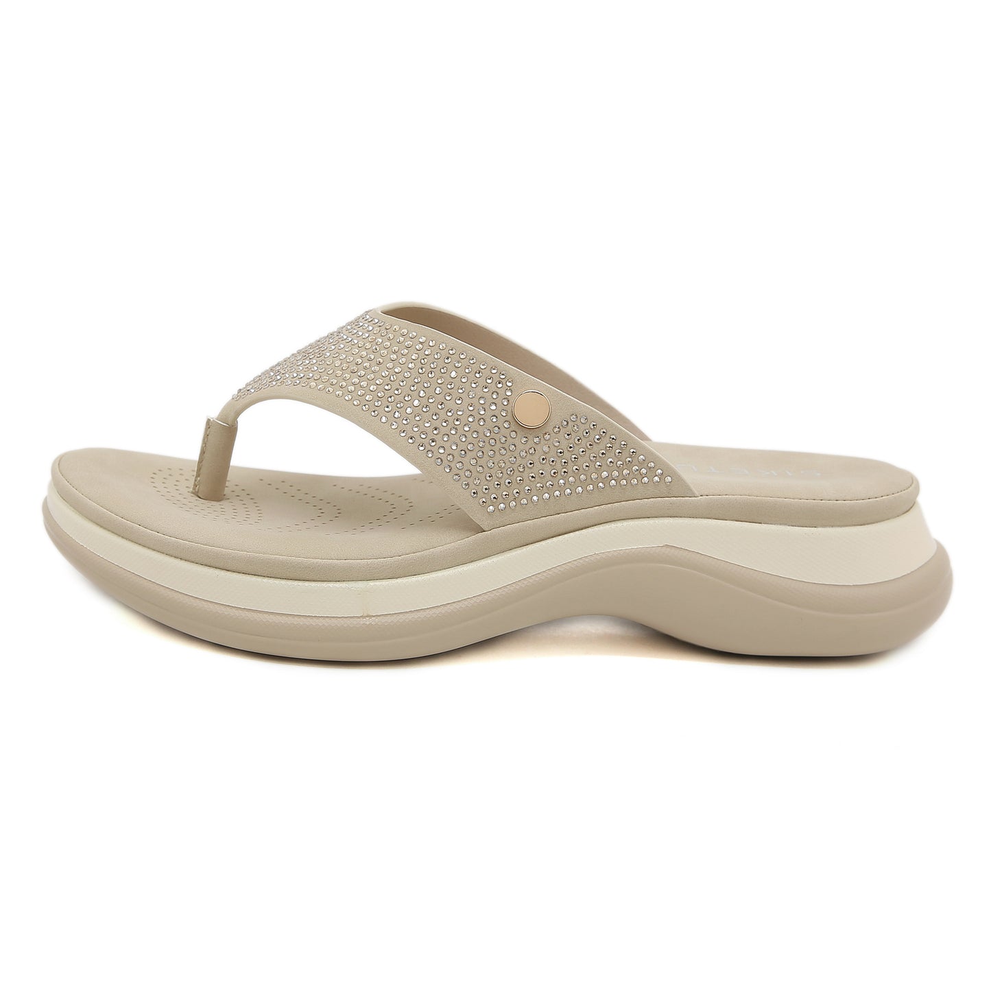SIKETU | Leisure Platform Wedge Flip Flops With Beads