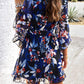 Bell Sleeves Boho Mini Floral Dresses