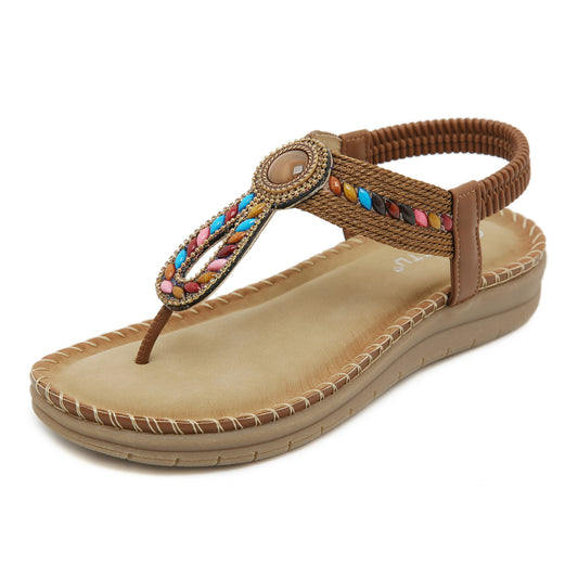 SIKETU | Bohemian Crystal Flip Flop Sandals