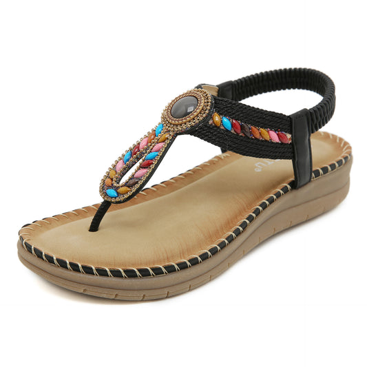 SIKETU | Bohemian Crystal Flip Flop Sandals