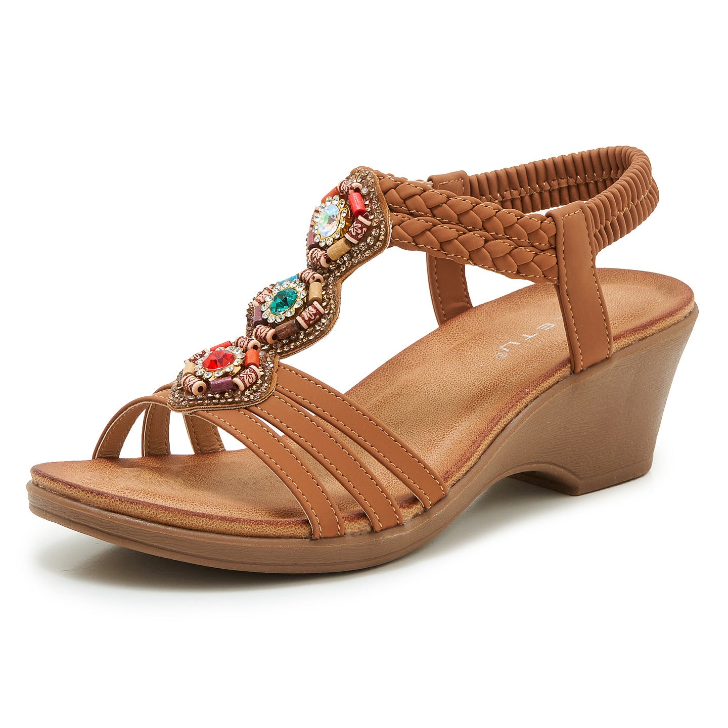 SIKETU | Bohemian Rhinestones Wedge Heel Sandals