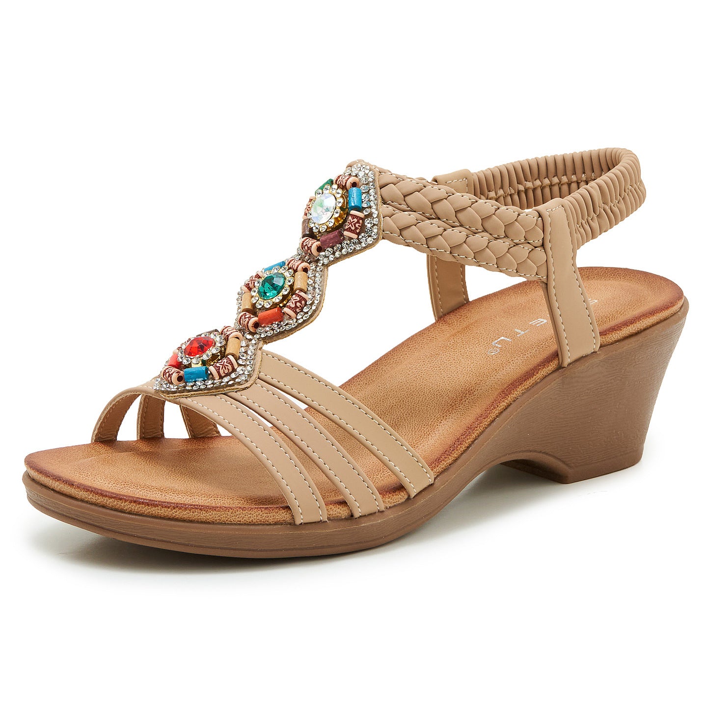 SIKETU | Bohemian Rhinestones Wedge Heel Sandals