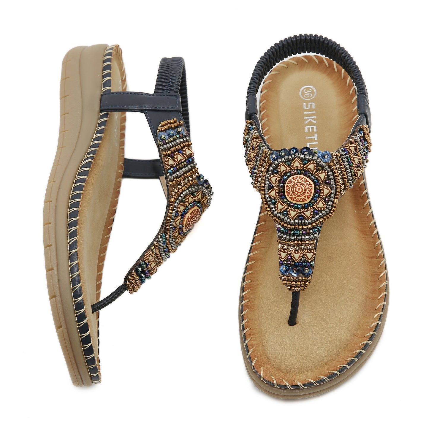 SIKETU | Bohemian-style Comfort Beaded Beach Sandals