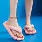 Pink Bubble Rubber Flip Flops Slide Sandals