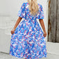 Casual Print Boho Maxi Dress With Waist Tucked In