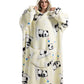 Extra Long Hooded Wearable Blanket