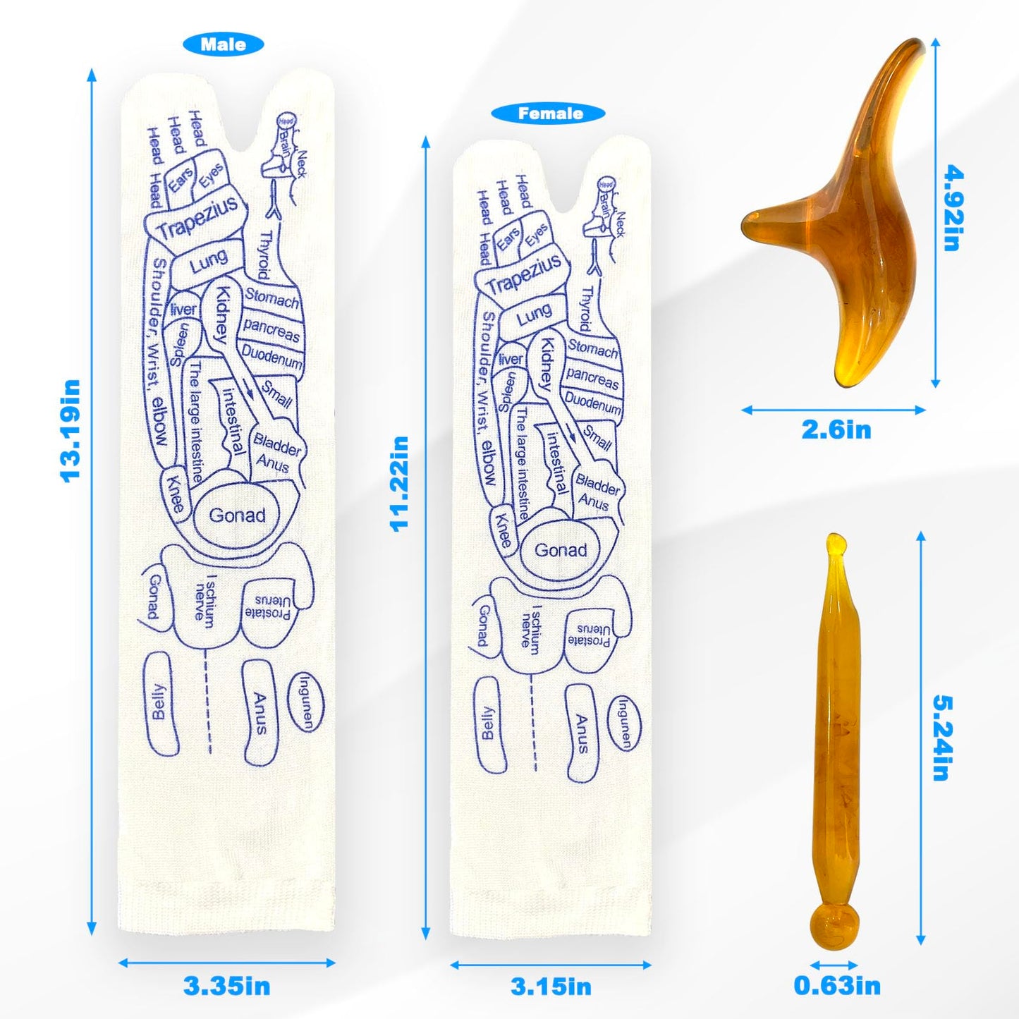 Foot Reflexology Sock Set with Massage Tool