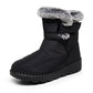 Waterproof Fur Lined Boots Slip-Resistant Mid-Calf Snow Boots for Outdoor Use