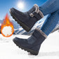 Waterproof Fur Lined Boots Slip-Resistant Mid-Calf Snow Boots for Outdoor Use