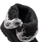 Waterproof Fur Lined Boots Slip-Resistant Mid-Calf Snow Boots for Outdoor Use