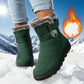 Waterproof Fur Lined Boots Slip-Resistant Mid-Calf Snow Boots for Outdoor Use