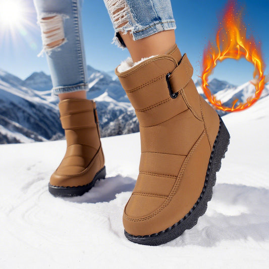 Fur-Lined Mid-Calf Winter Boots for Cold Weather