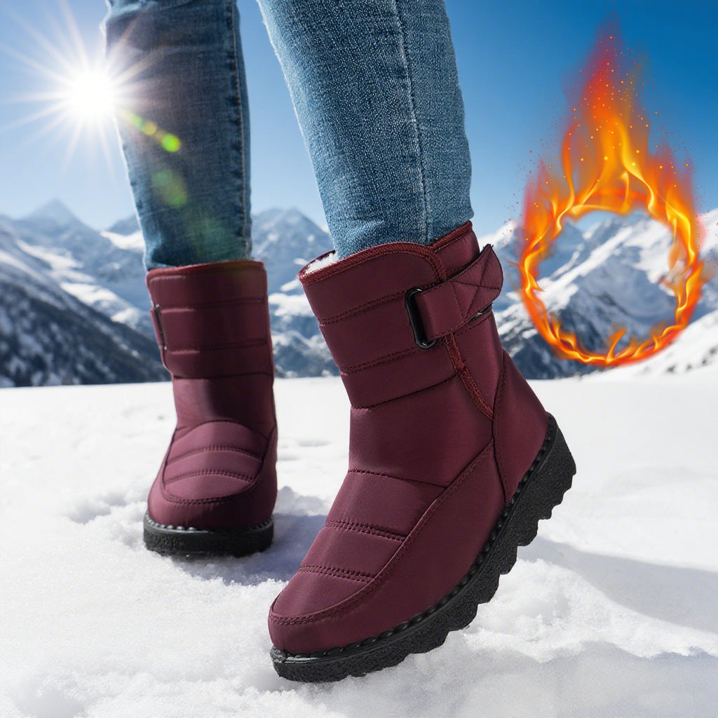 Fur-Lined Mid-Calf Winter Boots for Cold Weather