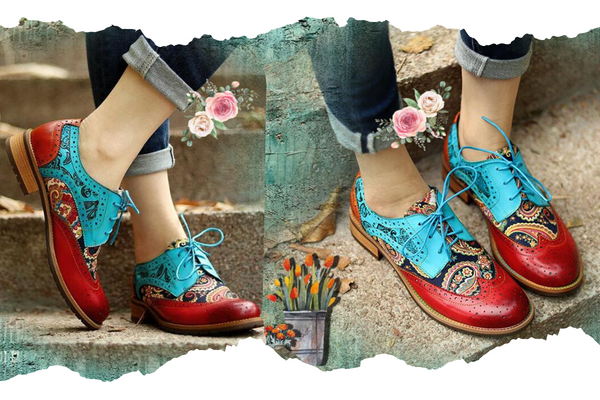 Vintage Hand-painted Shoes