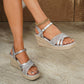Ladies Fashion Strap Platform Wedge Sandals