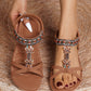 Ladies Open Toe Boho Flat Sandals