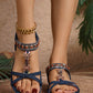Ladies Open Toe Boho Flat Sandals