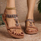 Ladies Open Toe Boho Flat Sandals