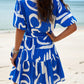 Printed Short Sleeve Boho Dress