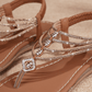 Stylish Soft Rhinestone Flat Beach Sandals
