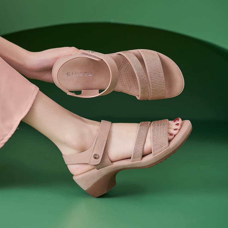 SIKETU | Summer Fashion Wedge Sandals With Rhinestones