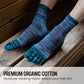 Toe Socks Ladies Five Finger Socks Cotton Sports Running Socks, 5 Pairs