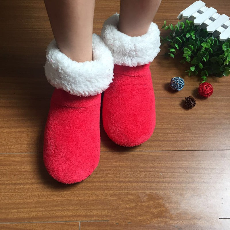 Unisex Warm Slipper Boots Plush Fleece Lining