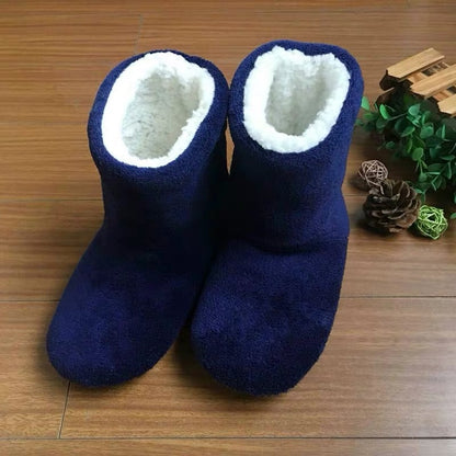 Unisex Warm Slipper Boots Plush Fleece Lining