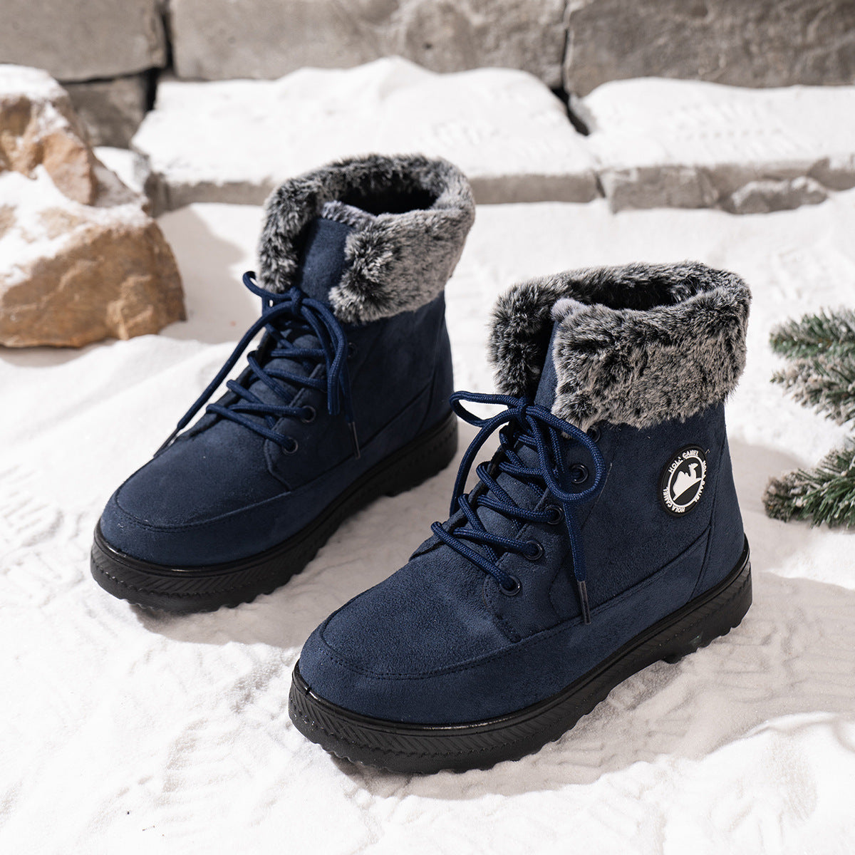 Women's Winter Ankle Boots with Fleece Lining