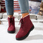 Women's Snow Boots Lightweight Lace-Up Warm Winter Footwear
