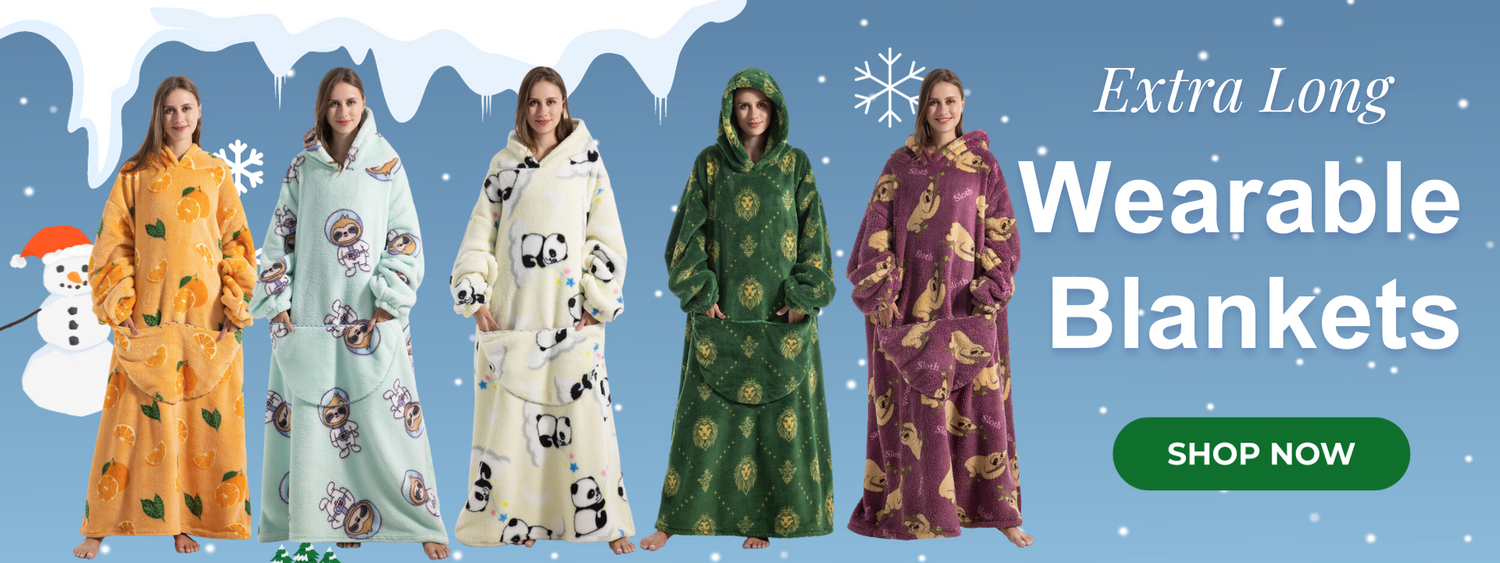 Extra Long Wearable Blankets