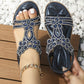 Sparkly Rhinestones Bohemian Flat Sandals