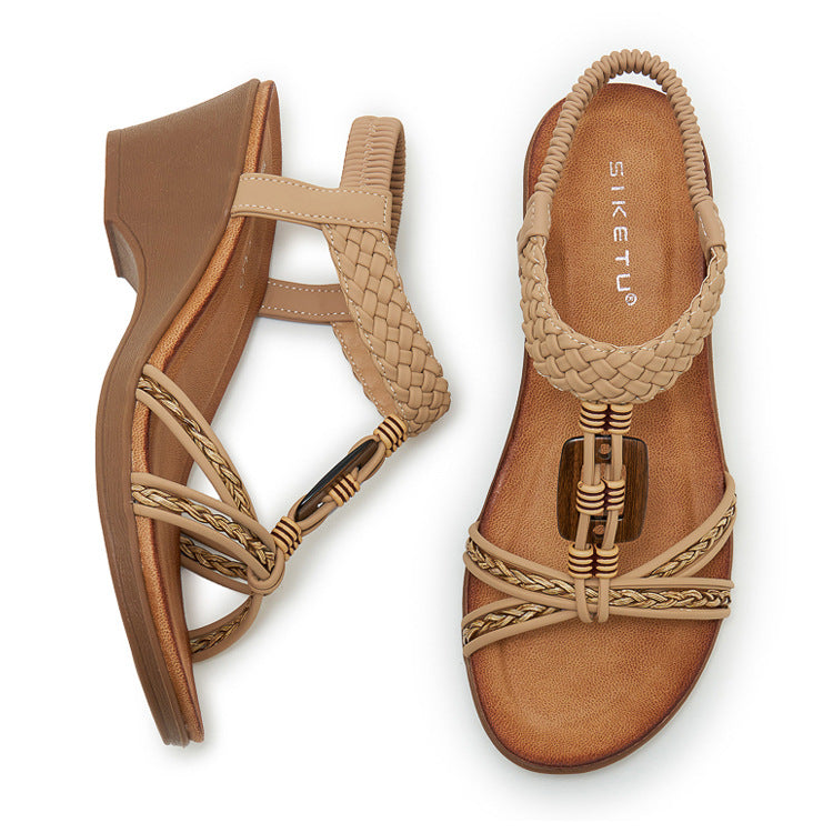 SIKETU | Women's Bohemian Wedge Heel Sandals