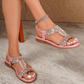 Women's Fashion Sparkly Flat Sandals