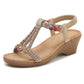 SIKETU | Women's Wedge Boho Sandals With Beads