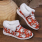 Women's Canvas Furry Loafers for Christmas