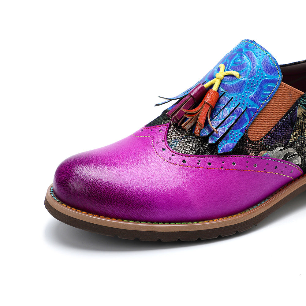 Colorful Women's Leather Shoes