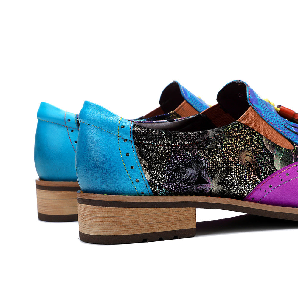 Colorful Women's Leather Shoes