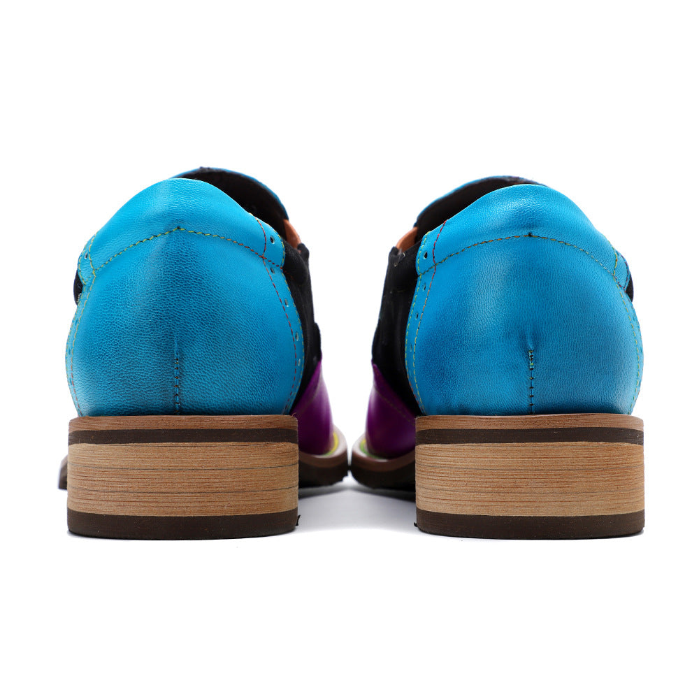 Colorful Women's Leather Shoes