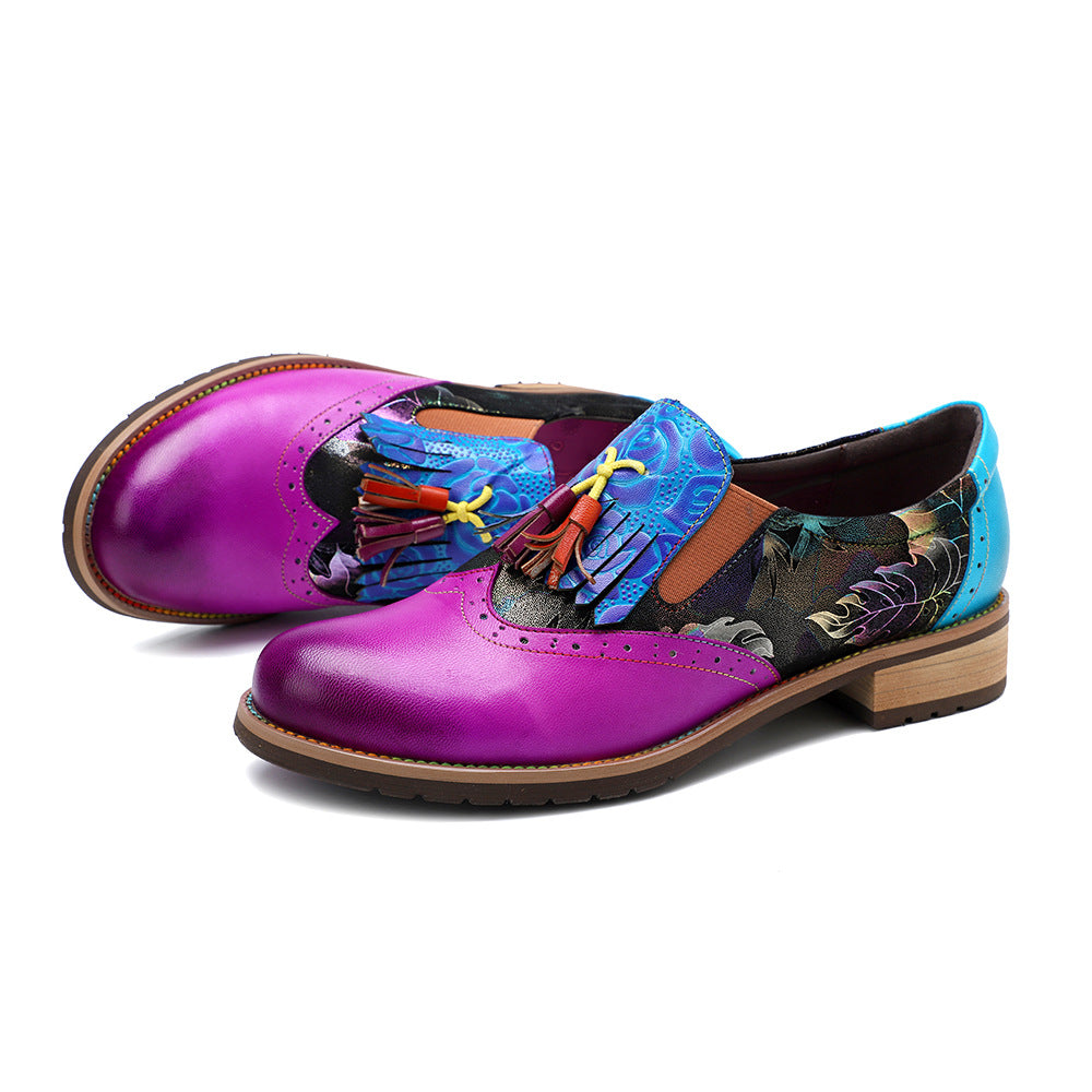Colorful Women's Leather Shoes