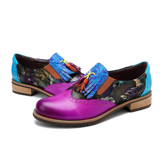 Colorful Women's Leather Shoes
